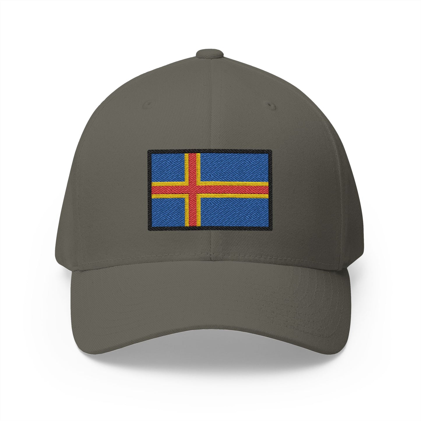 Flag: Åland Islands Emoji Olive Cap – Premium by Capmoji