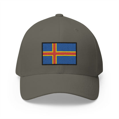 Flag: Åland Islands Emoji Olive Cap – Premium by Capmoji