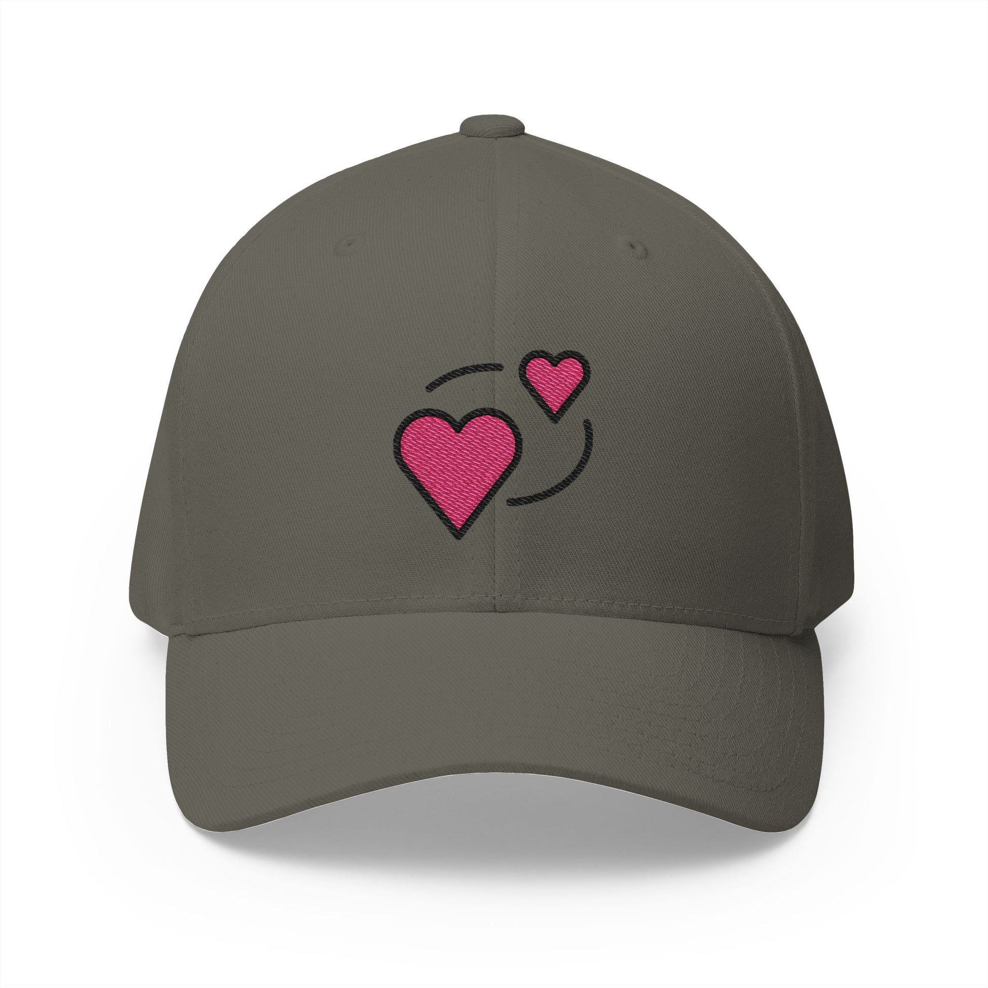Revolving Hearts Emoji Olive Cap – Premium by Capmoji