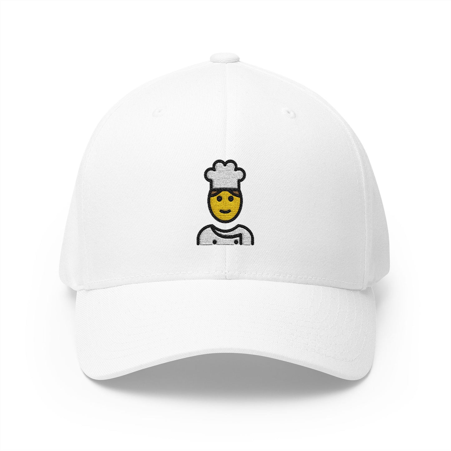 Man Cook Emoji White Cap – Premium by Capmoji