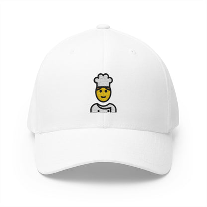 Man Cook Emoji White Cap – Premium by Capmoji