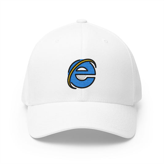 Internet Explorer Emoji White Cap – Premium by Capmoji