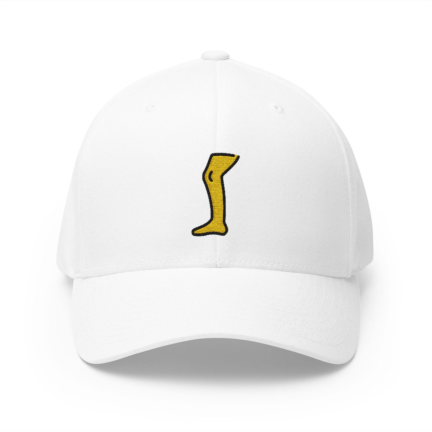 Leg Emoji White Cap – Premium by Capmoji