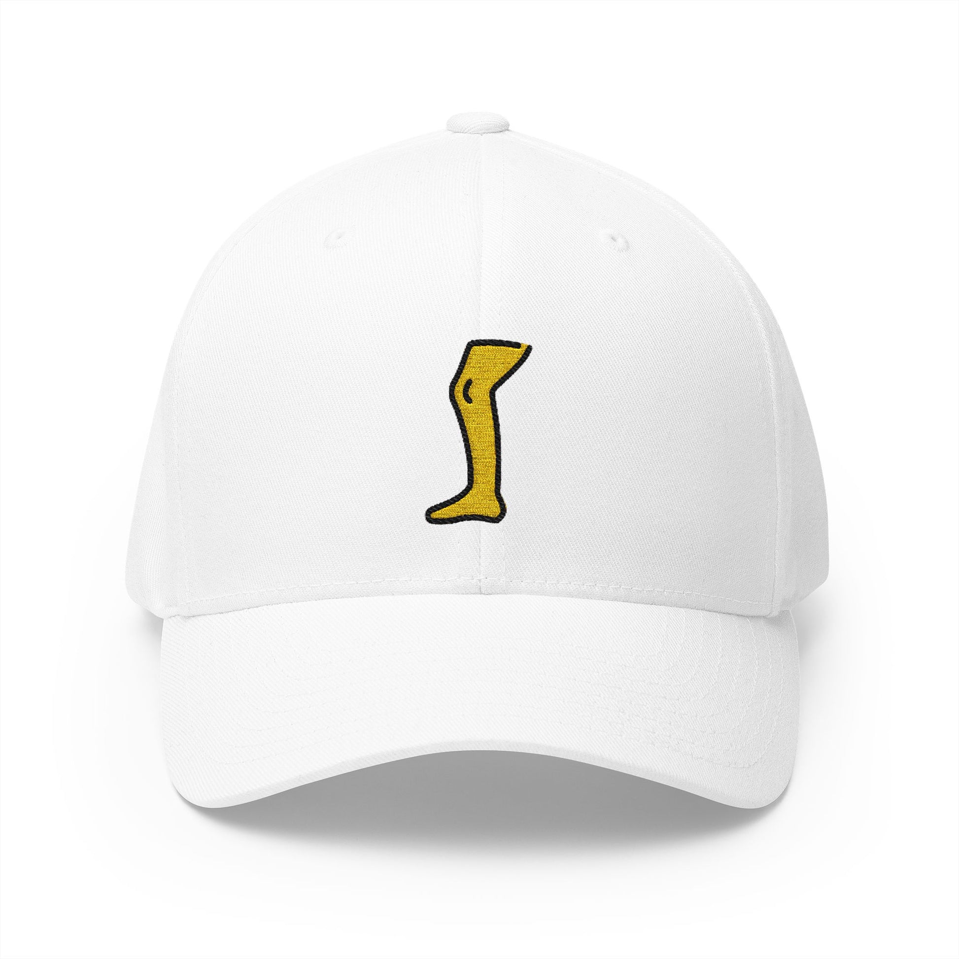 Leg Emoji White Cap – Premium by Capmoji