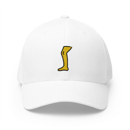 Leg Emoji White Cap – Premium by Capmoji