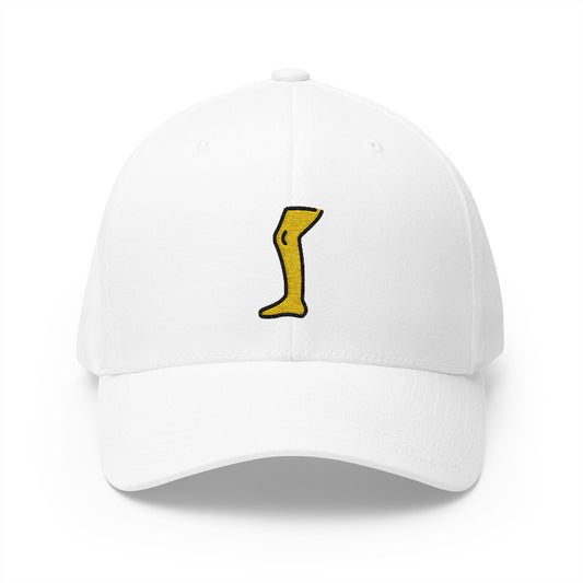 Leg Emoji White Cap – Premium by Capmoji
