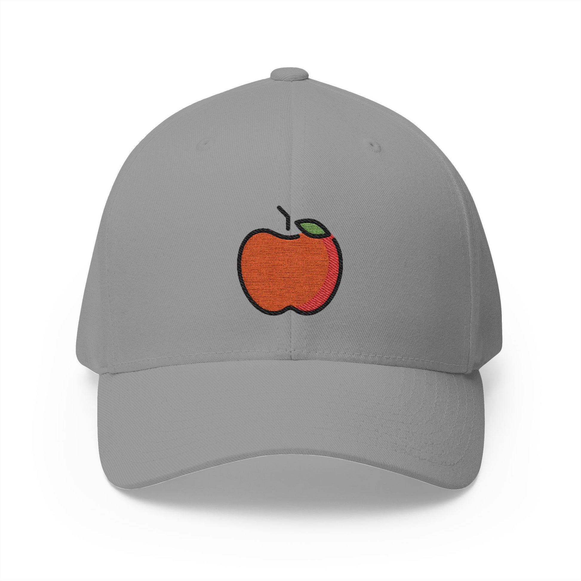 Red Apple Emoji Grey Cap – Premium by Capmoji