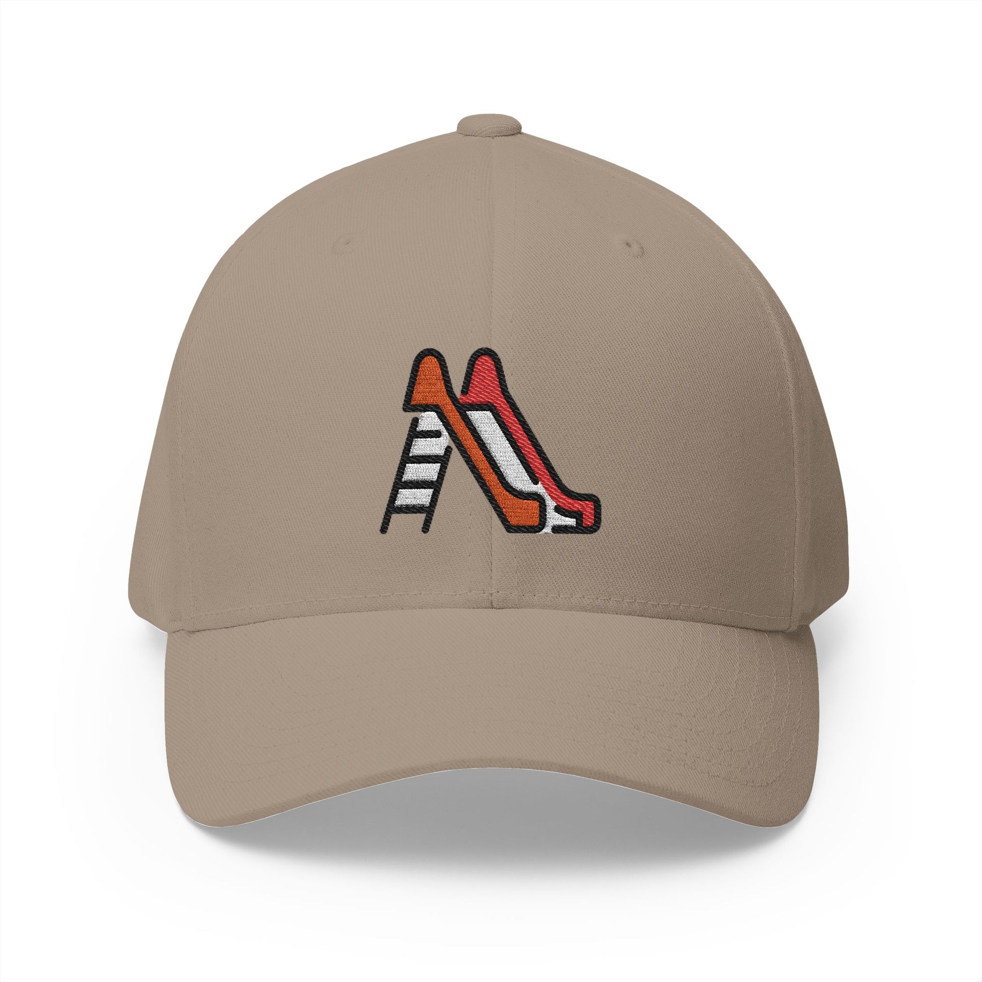 Playground Slide Emoji Khaki Cap – Premium by Capmoji