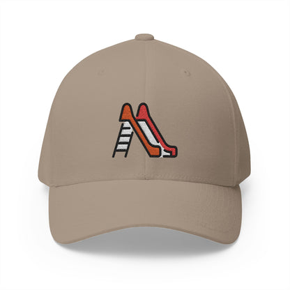Playground Slide Emoji Khaki Cap – Premium by Capmoji