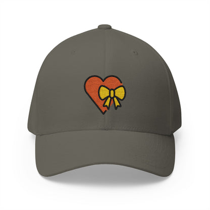 Heart With Ribbon Emoji Olive Cap – Premium by Capmoji