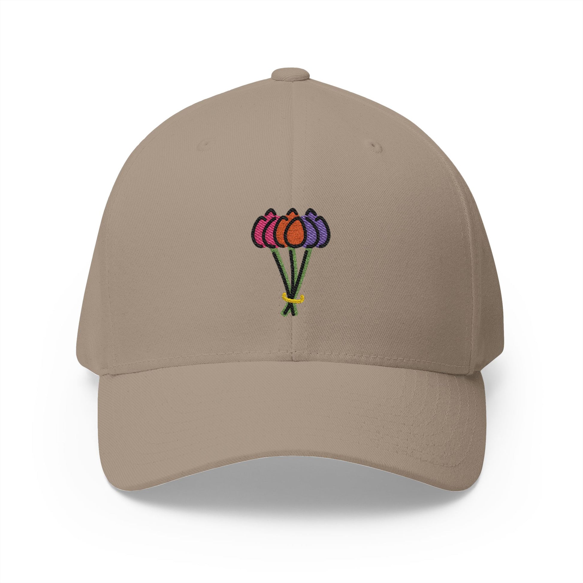 Bouquet Emoji Khaki Cap – Premium by Capmoji