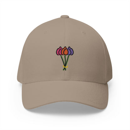 Bouquet Emoji Khaki Cap – Premium by Capmoji