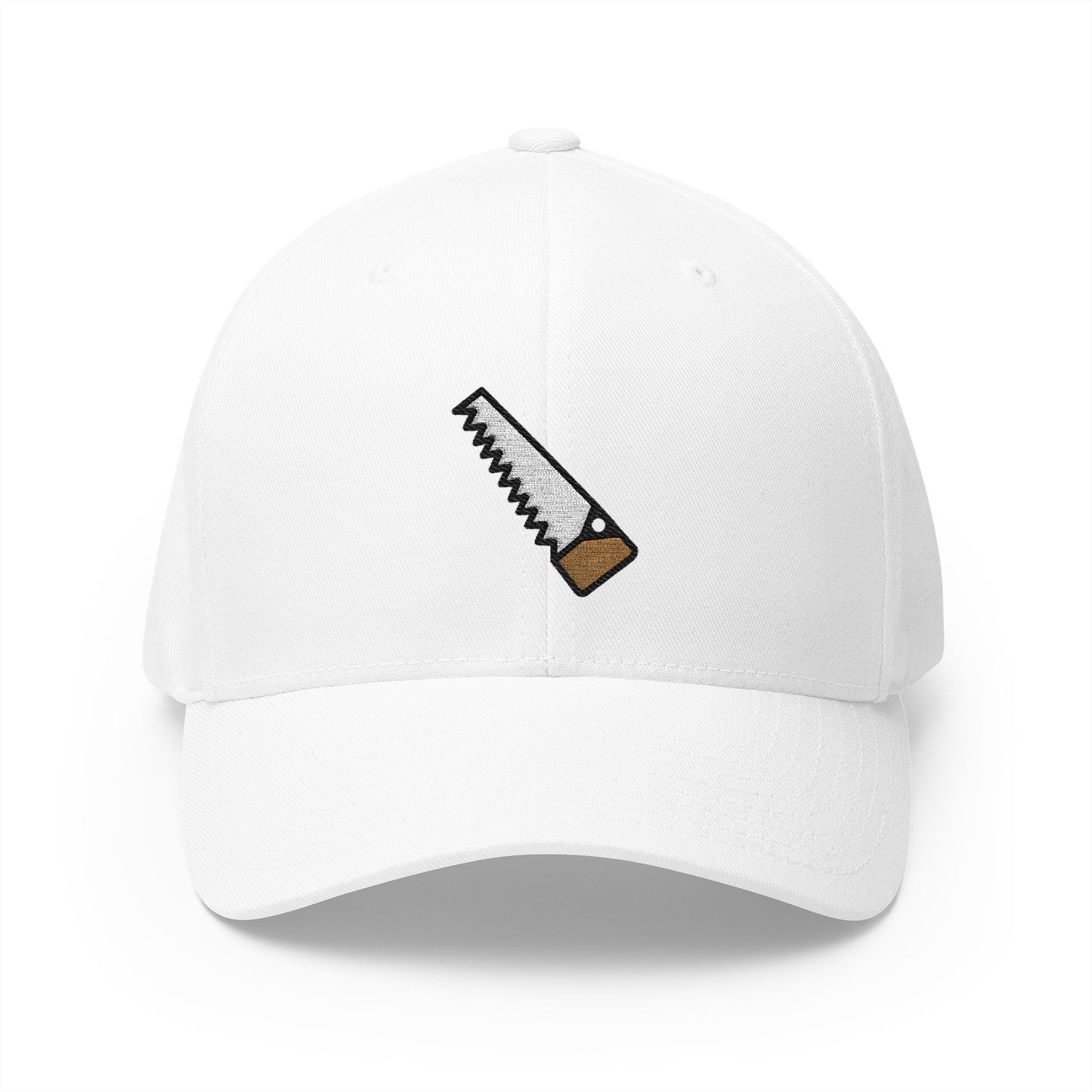 Saw Emoji White Cap – Premium by Capmoji