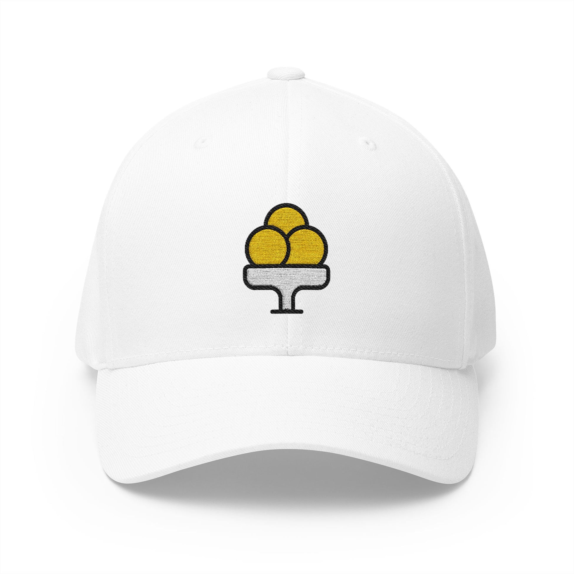 Ice Cream Emoji White Cap – Premium by Capmoji