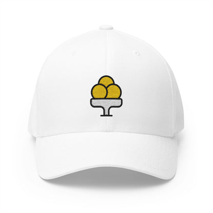 Ice Cream Emoji White Cap – Premium by Capmoji