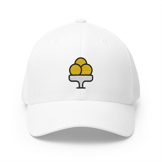 Ice Cream Emoji White Cap – Premium by Capmoji