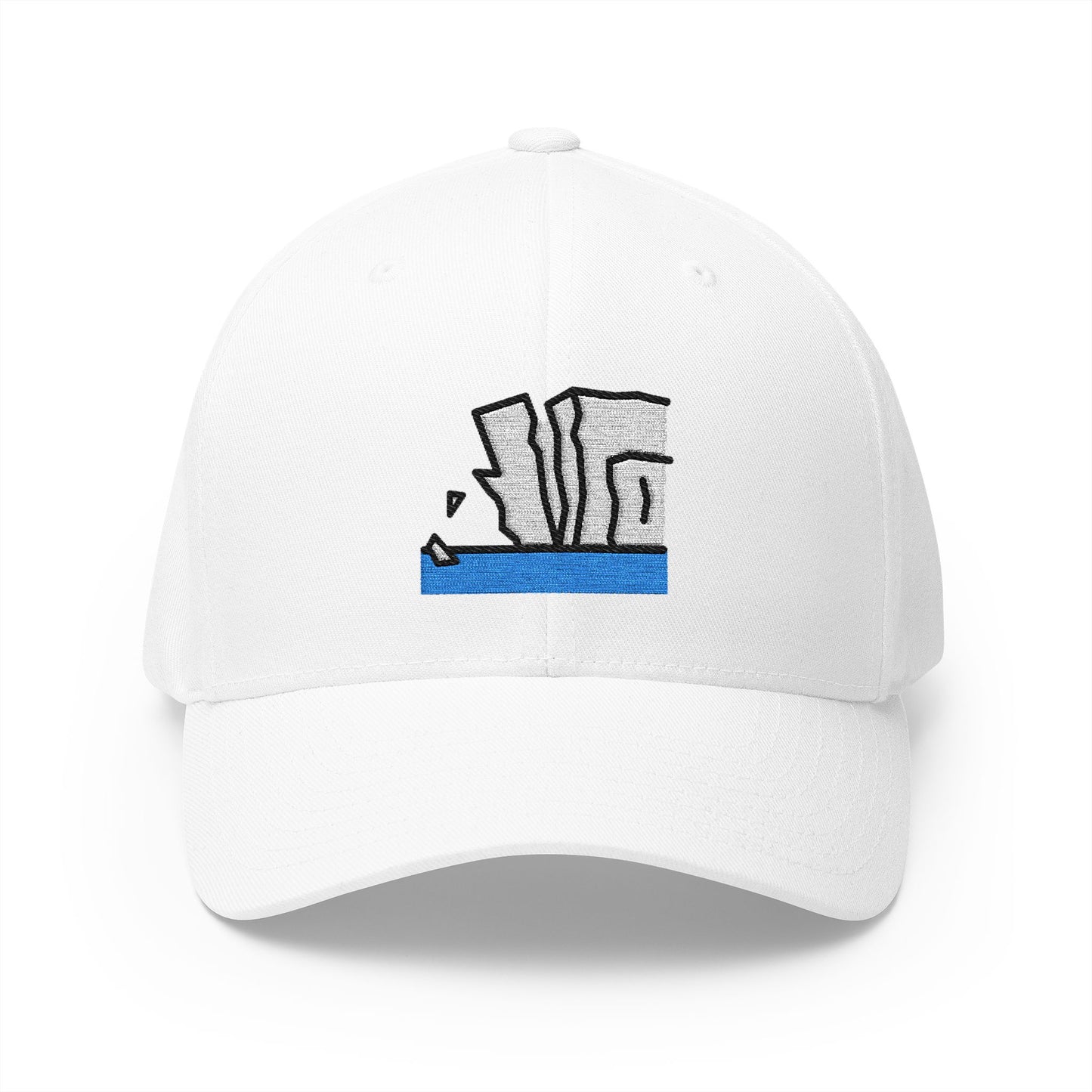 Ice Shelf Melting Emoji White Cap – Premium by Capmoji