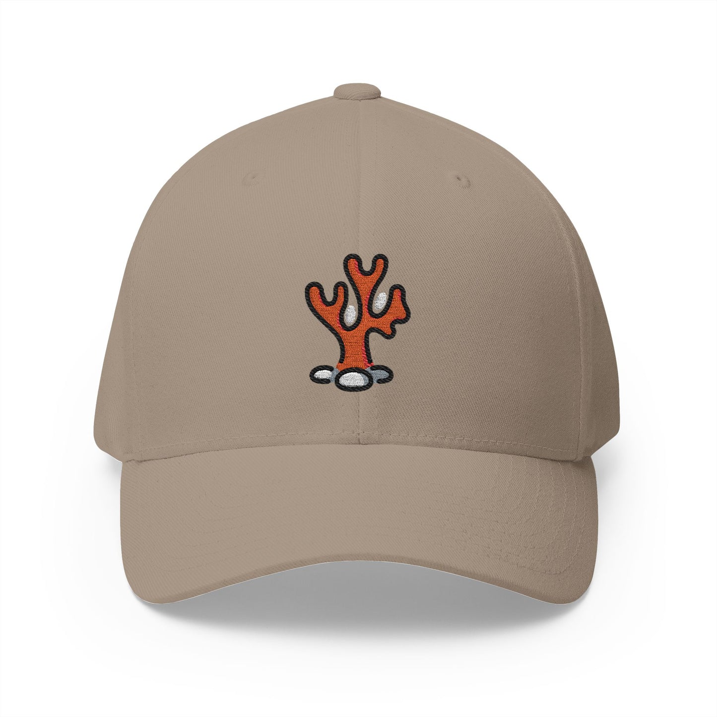 Coral Emoji Khaki Cap – Premium by Capmoji