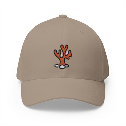 Coral Emoji Khaki Cap – Premium by Capmoji