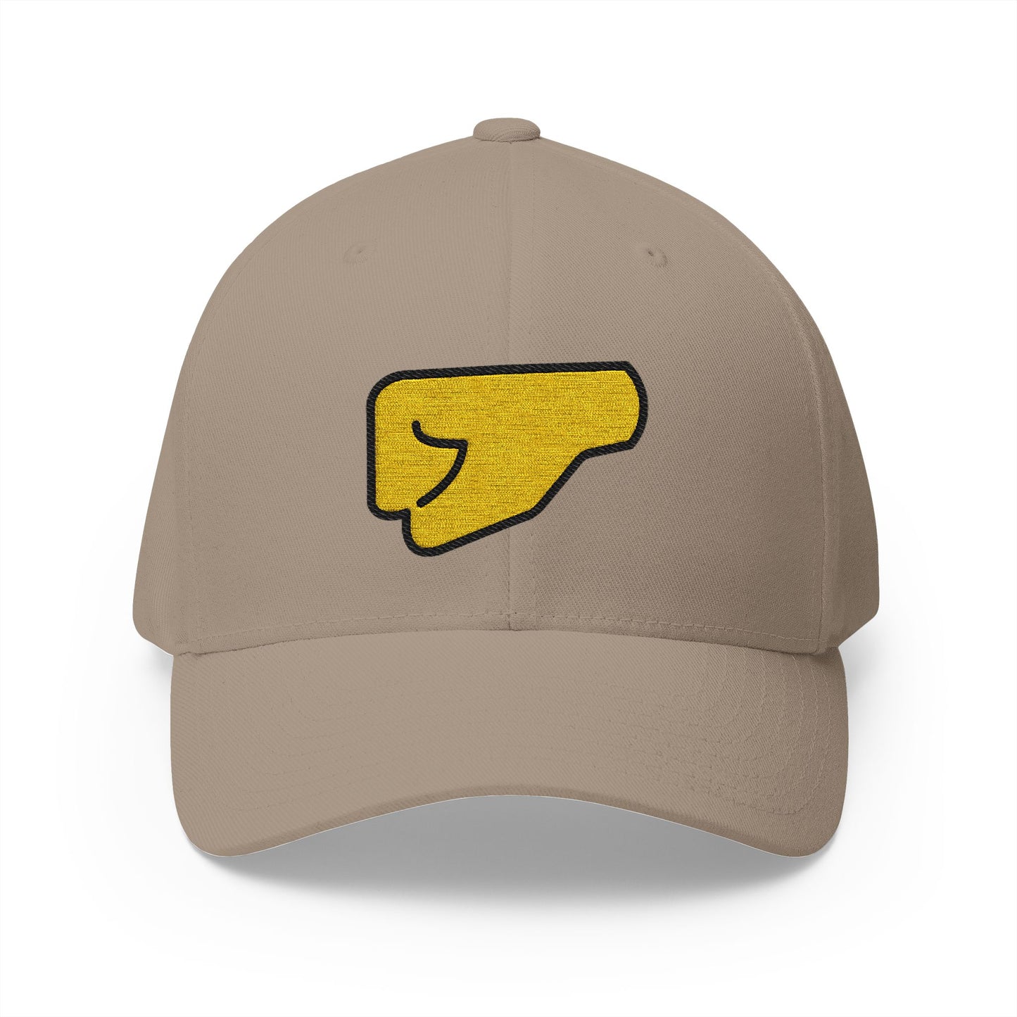 Left-Facing Fist Emoji Khaki Cap – Premium by Capmoji