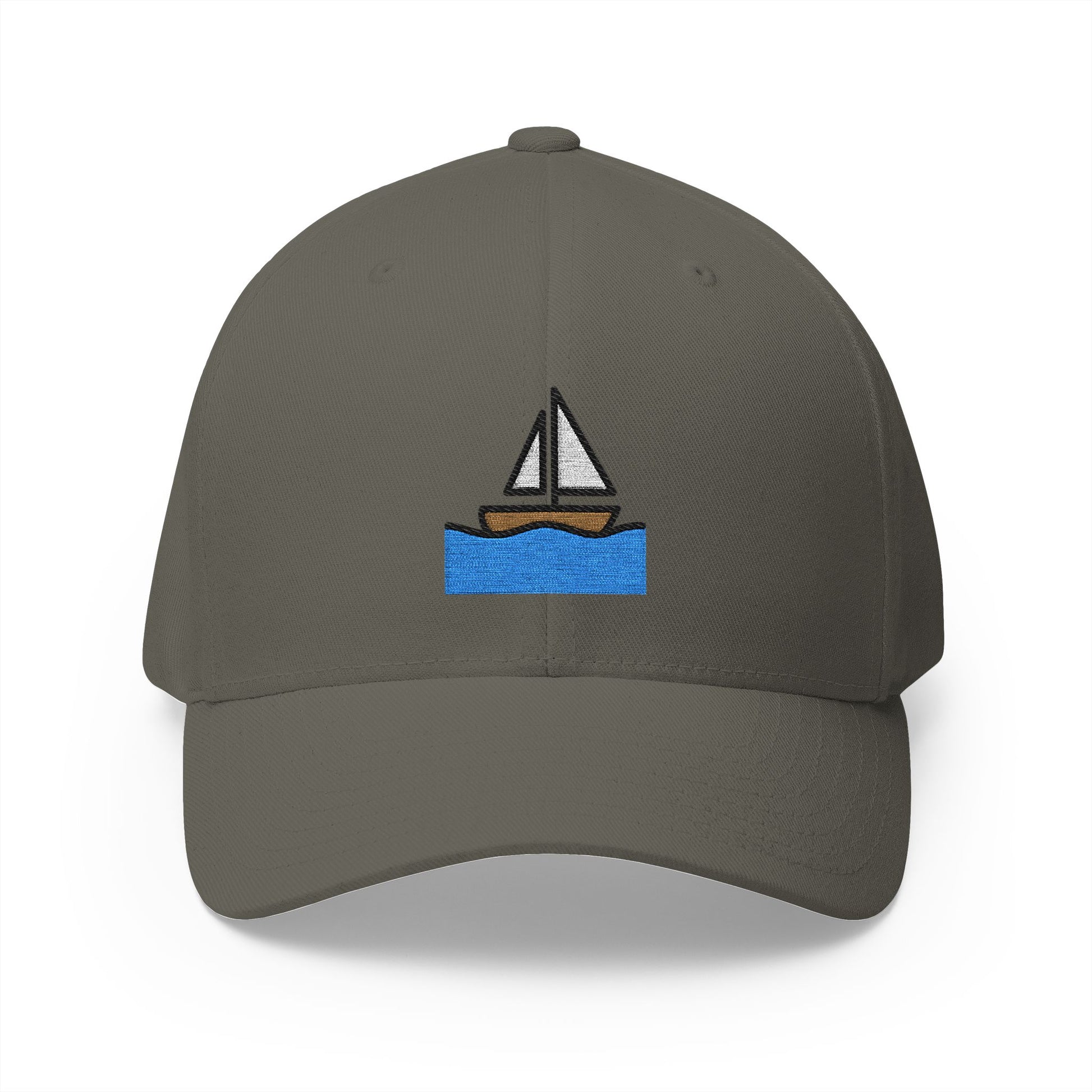 Sailboat Emoji Olive Cap – Premium by Capmoji