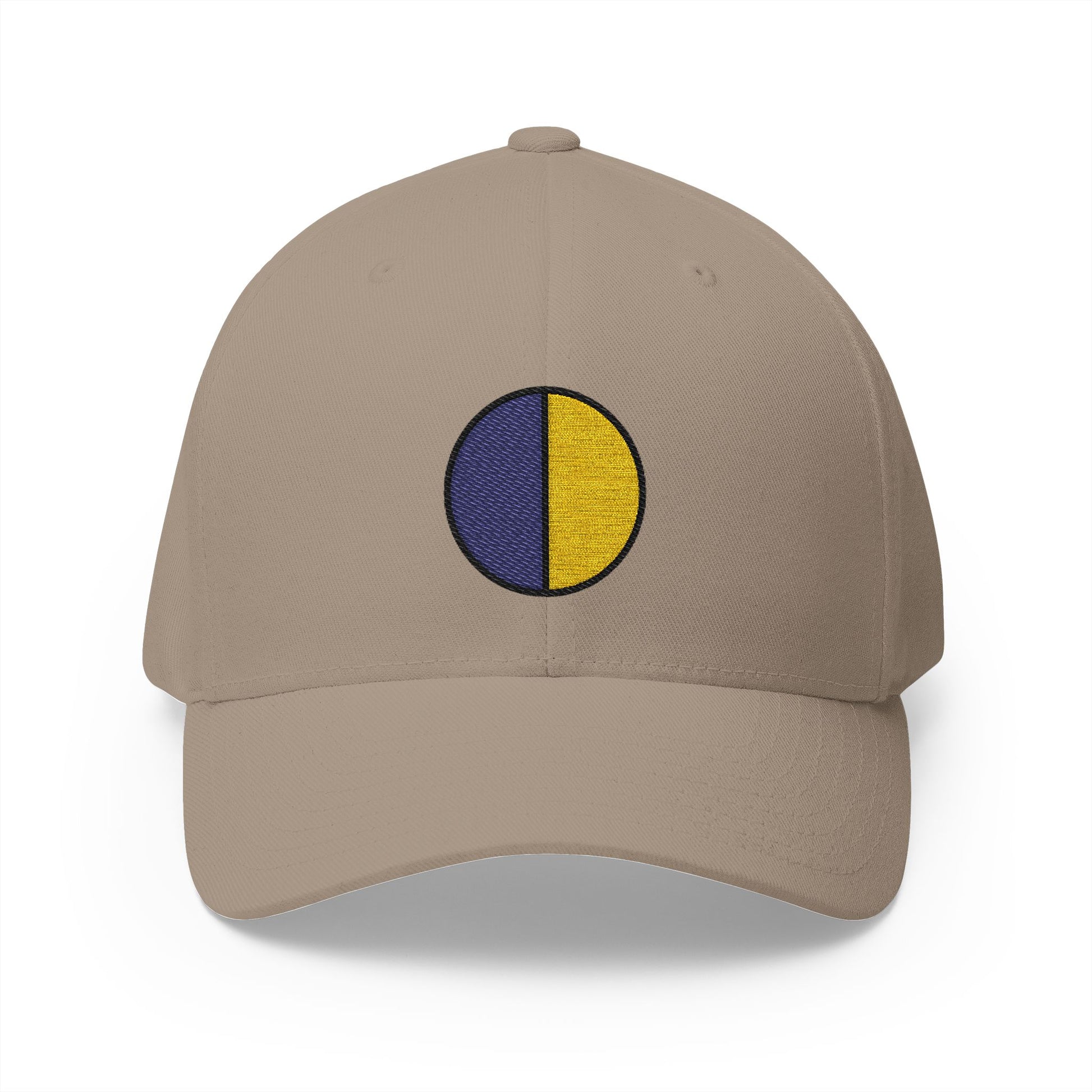 First Quarter Moon Emoji Khaki Cap – Premium by Capmoji