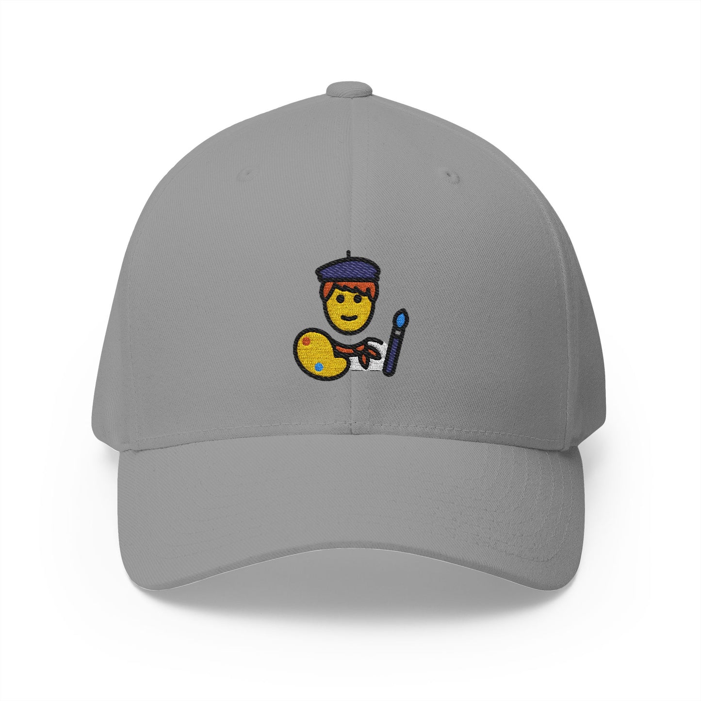 Man Artist Emoji Grey Cap – Premium by Capmoji