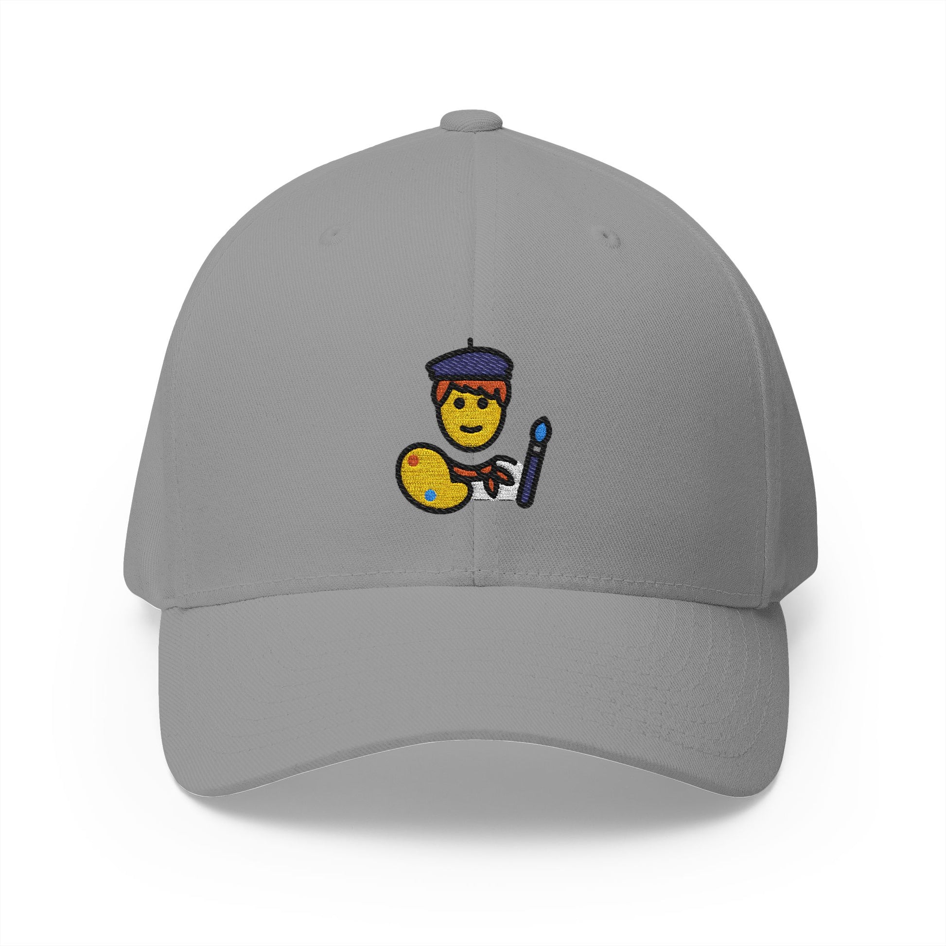 Man Artist Emoji Grey Cap – Premium by Capmoji