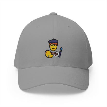 Man Artist Emoji Grey Cap – Premium by Capmoji