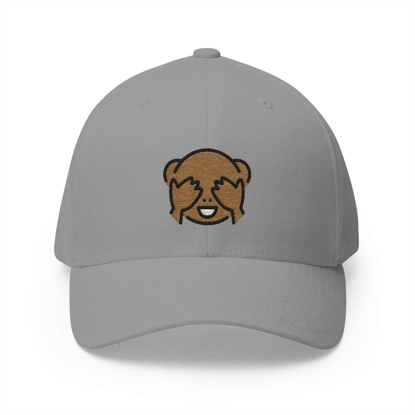 See-No-Evil Monkey Emoji Grey Cap – Premium by Capmoji