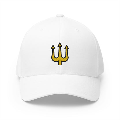 Trident Emblem Emoji White Cap – Premium by Capmoji