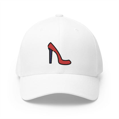 High-Heeled Shoe Emoji White Cap – Premium by Capmoji