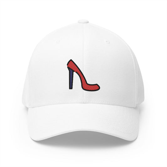 High-Heeled Shoe Emoji White Cap – Premium by Capmoji