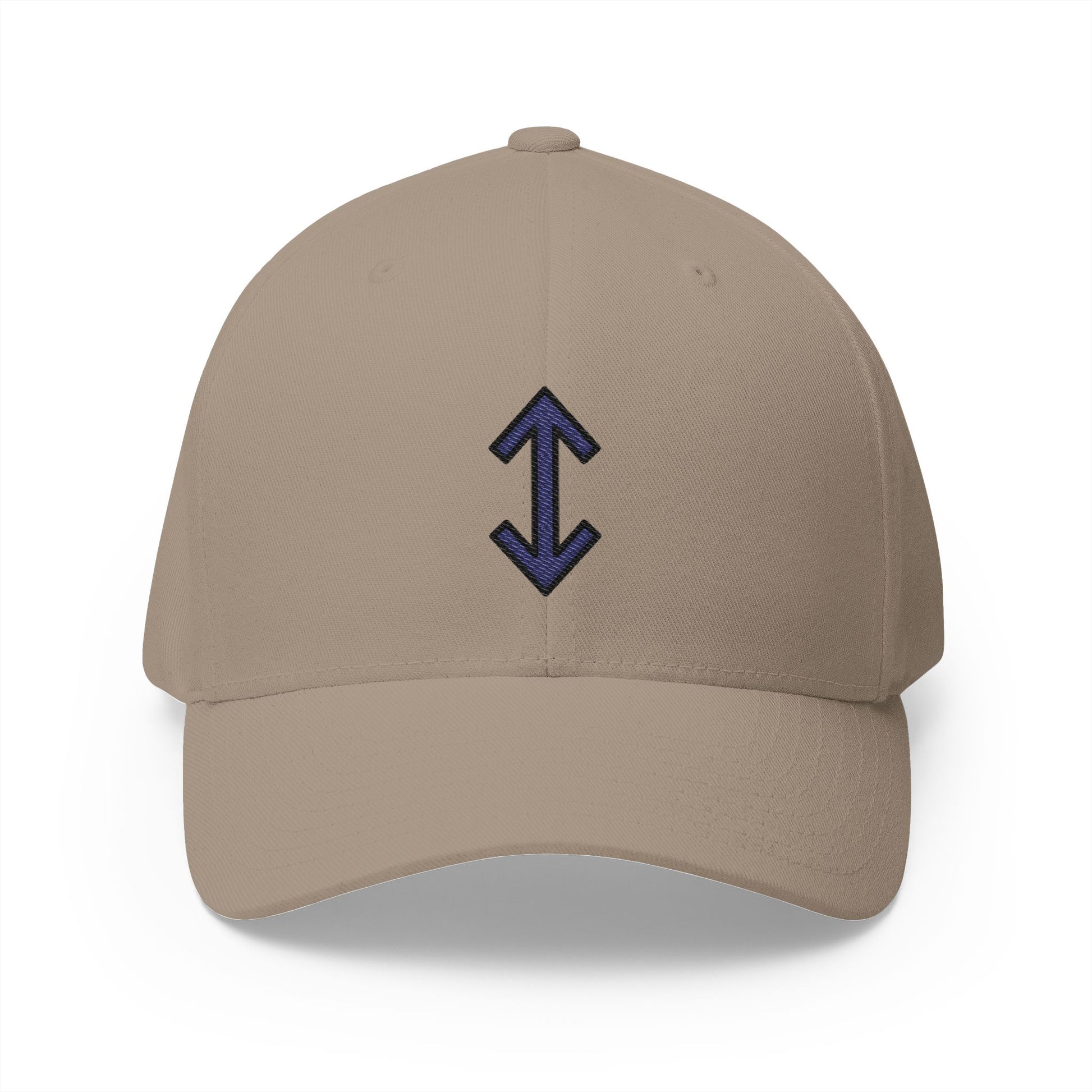 Up Down Black Arrow Emoji Khaki Cap – Premium by Capmoji