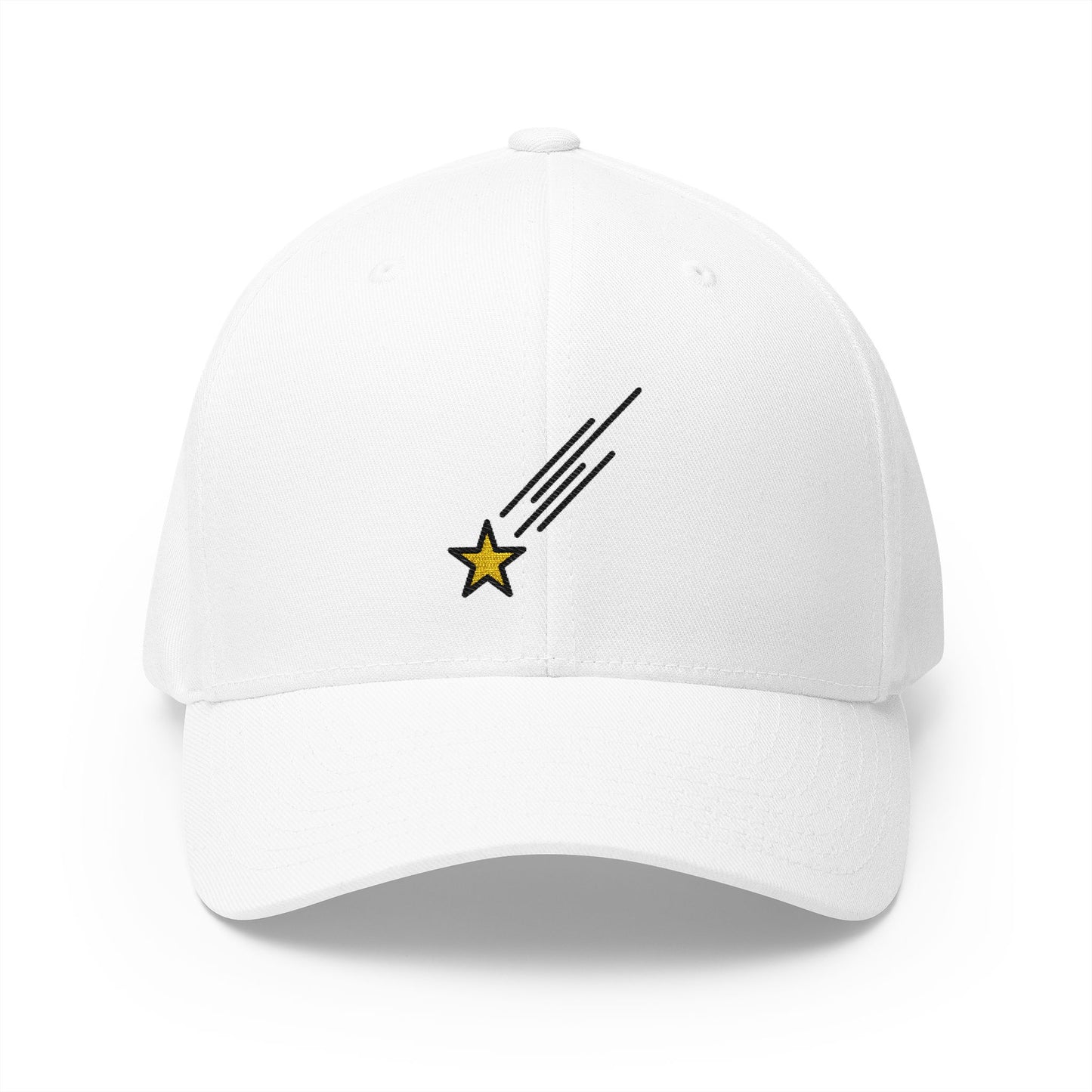 Shooting Star Emoji White Cap – Premium by Capmoji