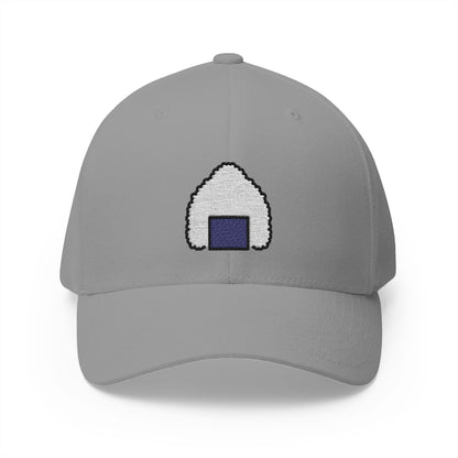 Rice Ball Emoji Grey Cap – Premium by Capmoji