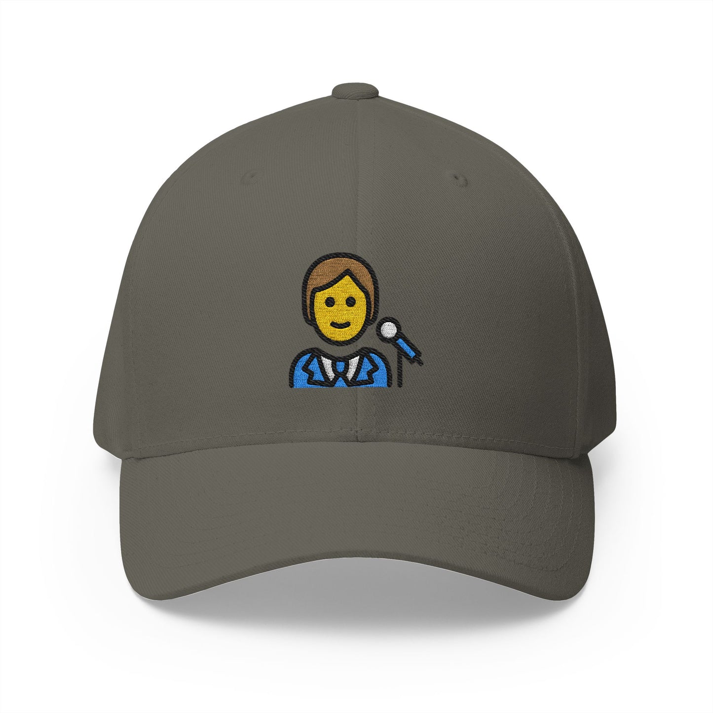 Singer Emoji Olive Cap – Premium by Capmoji