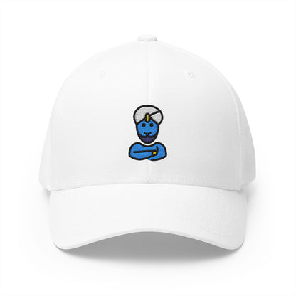 Man Genie Emoji White Cap – Premium by Capmoji