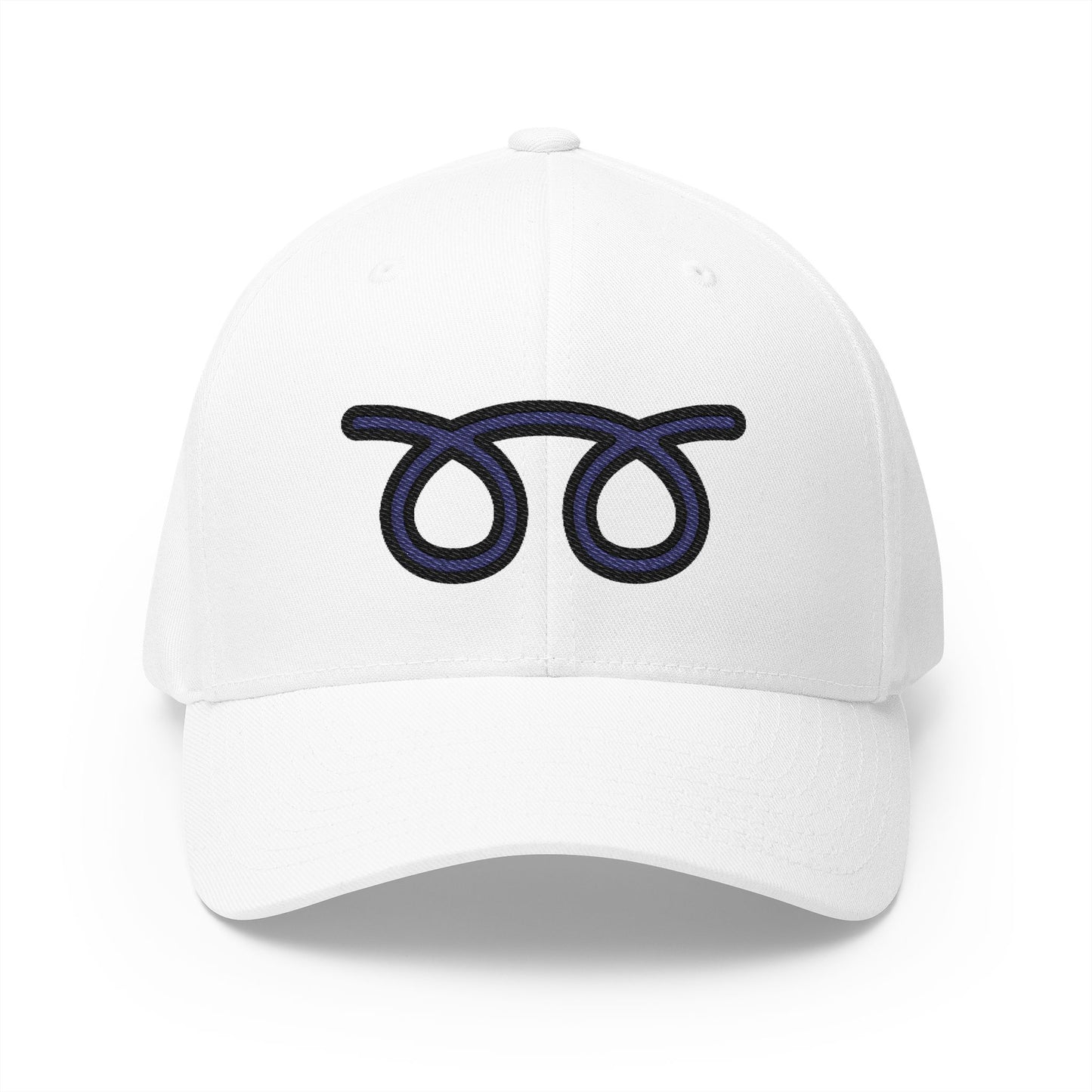 Double Curly Loop Emoji White Cap – Premium by Capmoji