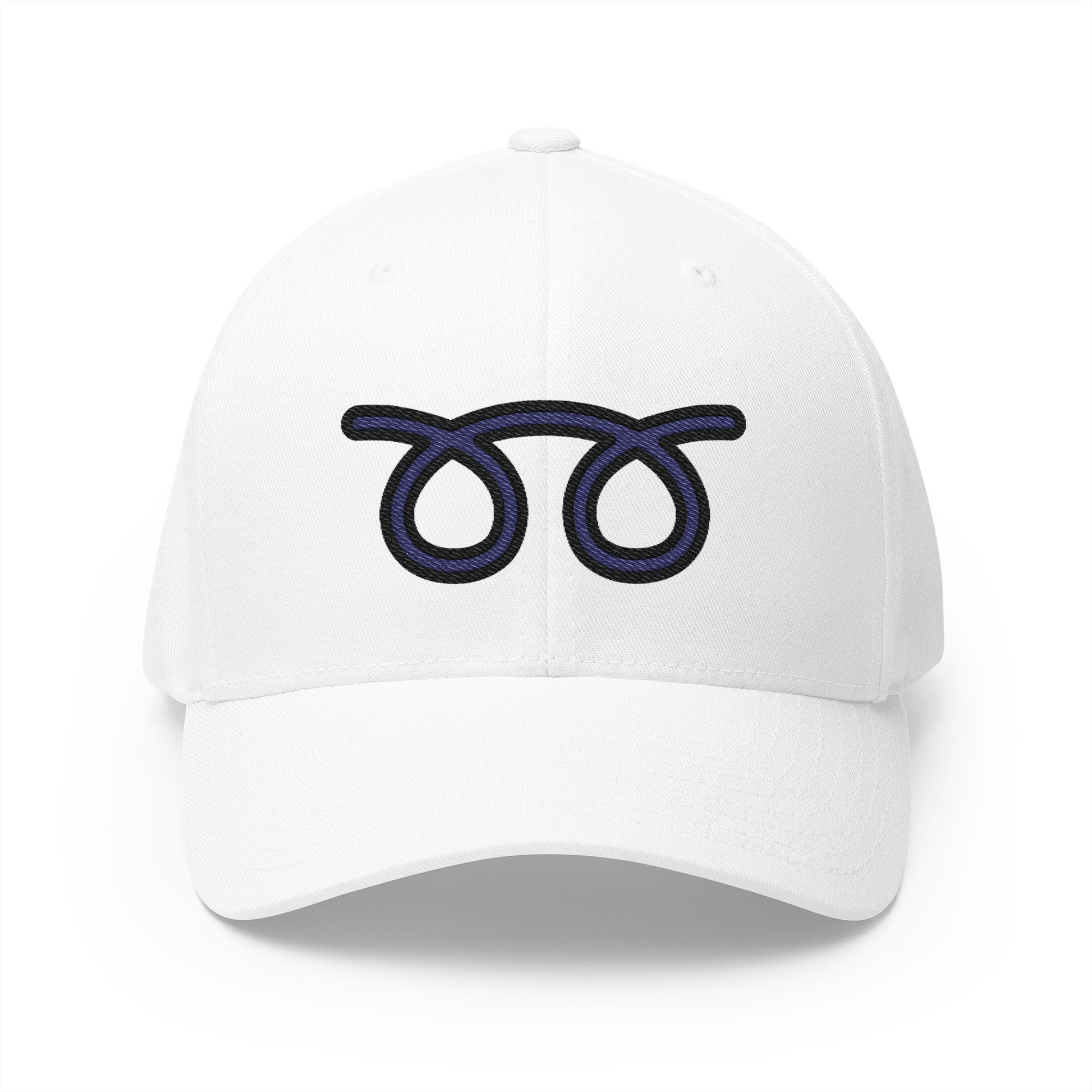 Double Curly Loop Emoji White Cap – Premium by Capmoji