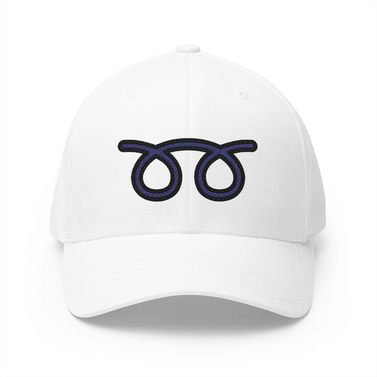 Double Curly Loop Emoji White Cap – Premium by Capmoji