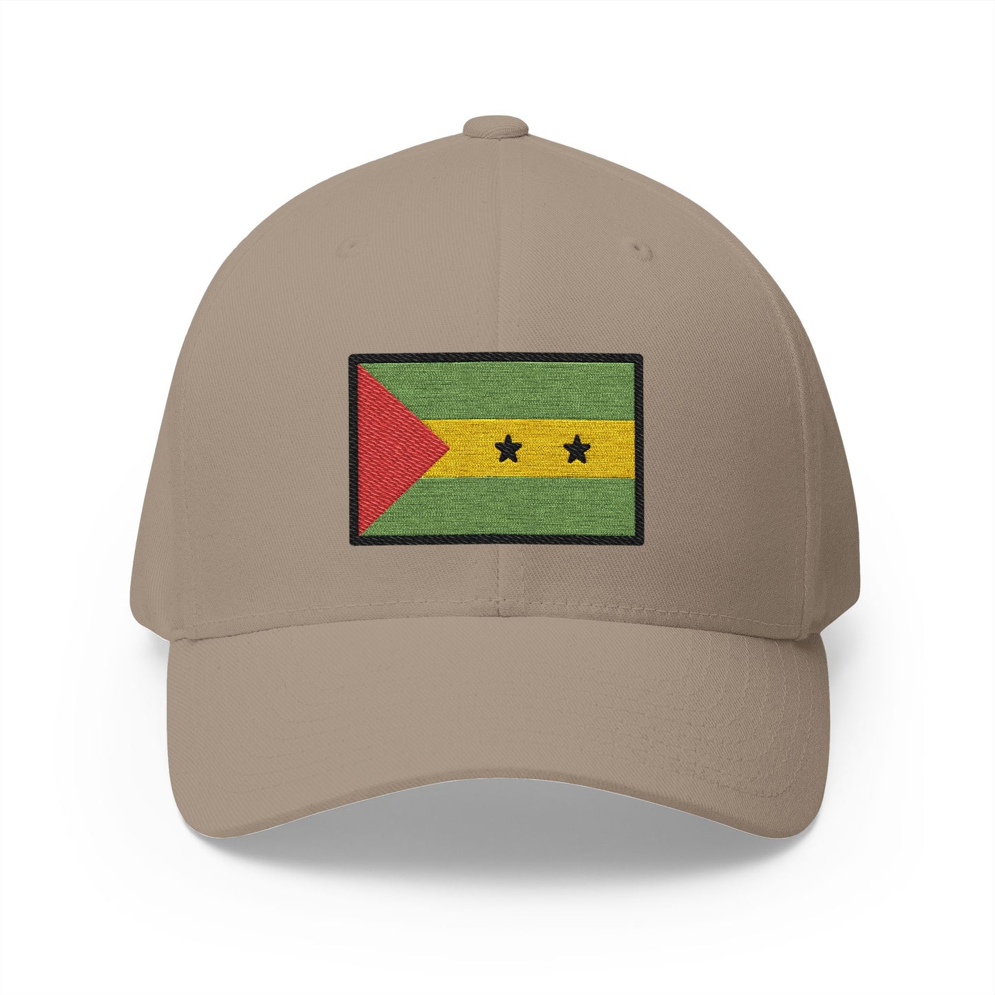 Flag: São Tomé & Príncipe Emoji Khaki Cap – Premium by Capmoji