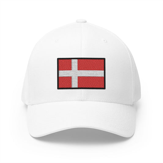 Flag: Denmark Emoji White Cap – Premium by Capmoji