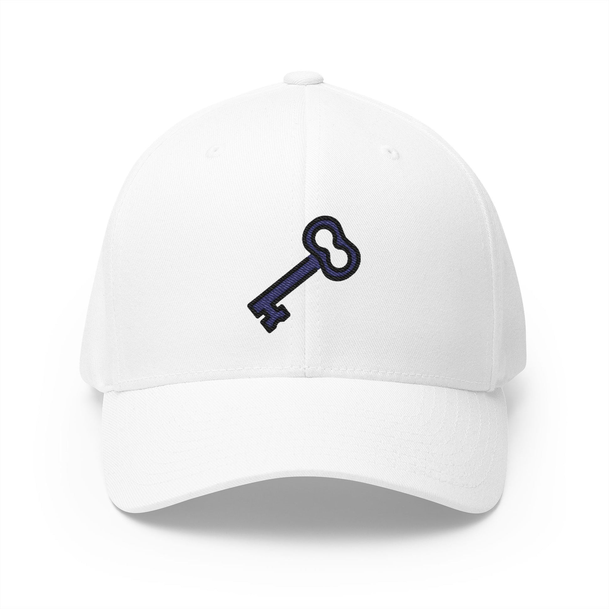Old Key Emoji White Cap – Premium by Capmoji