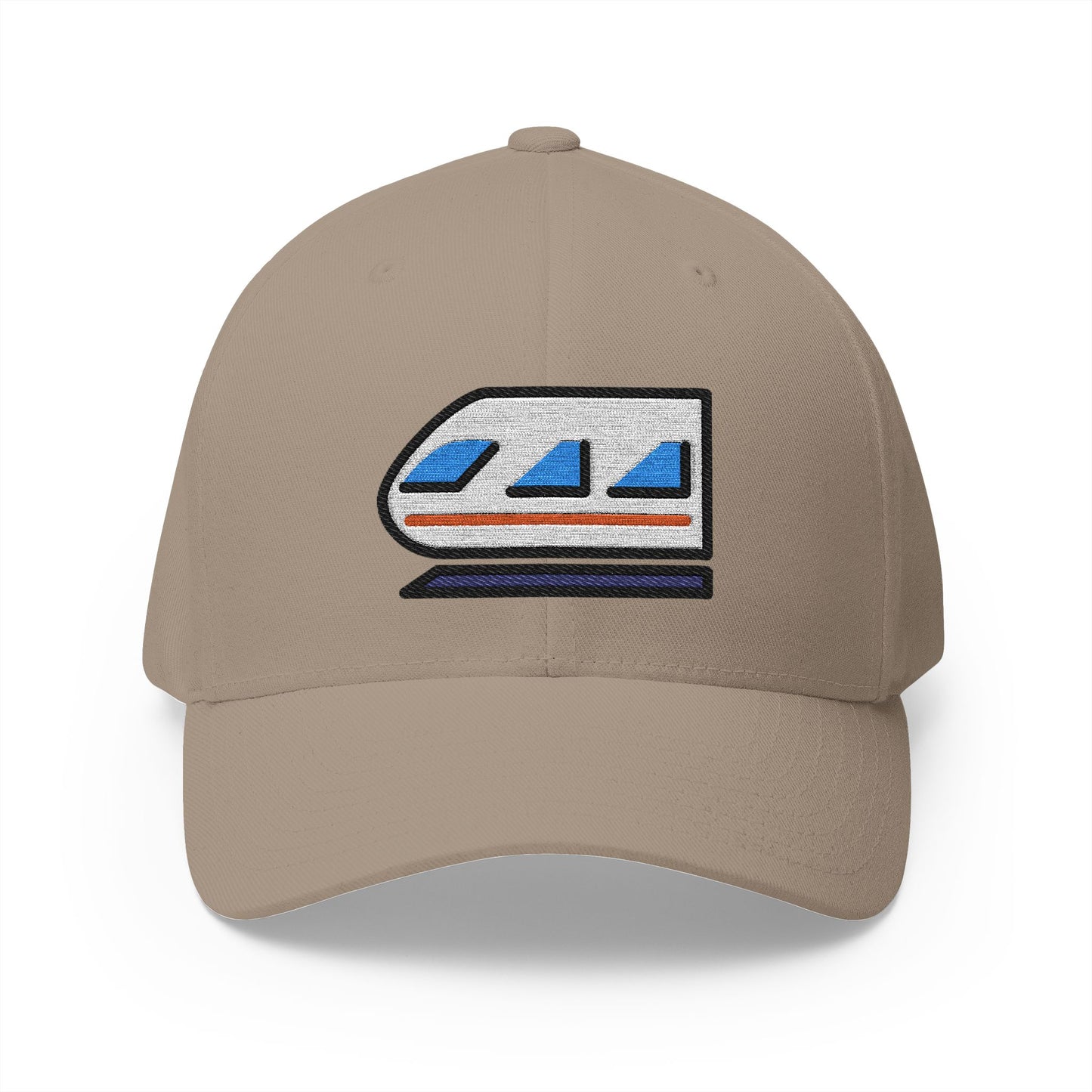 Light Rail Emoji Khaki Cap – Premium by Capmoji
