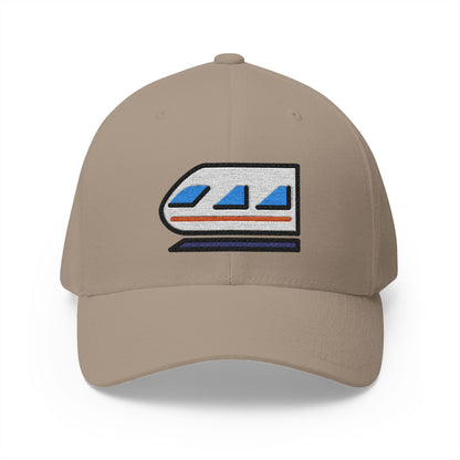 Light Rail Emoji Khaki Cap – Premium by Capmoji