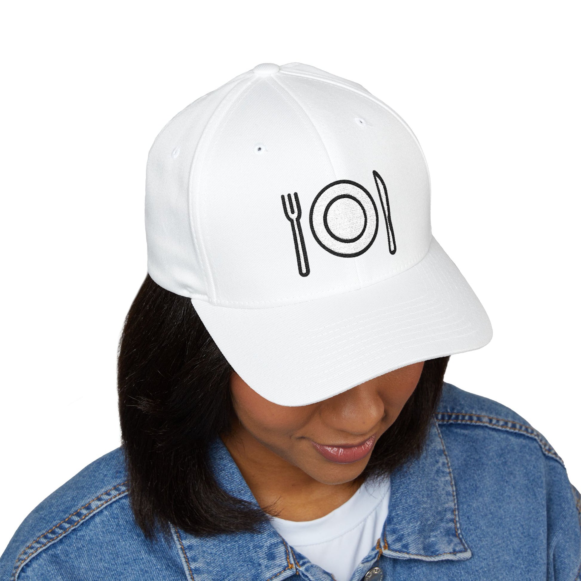 Fork And Knife With Plate Emoji Cap – Premium by Capmoji