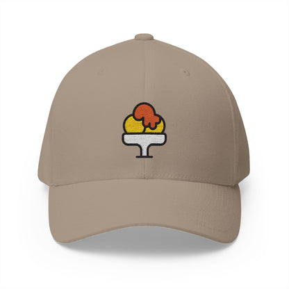 Shaved Ice Emoji Khaki Cap – Premium by Capmoji