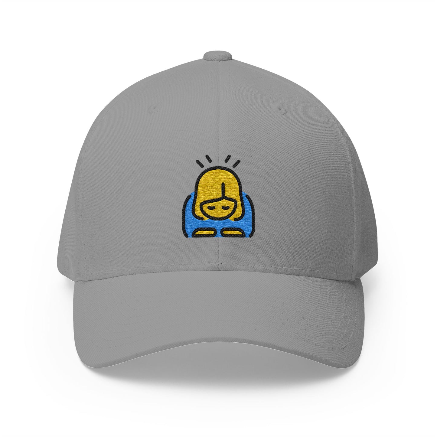 Woman Bowing Emoji Grey Cap – Premium by Capmoji