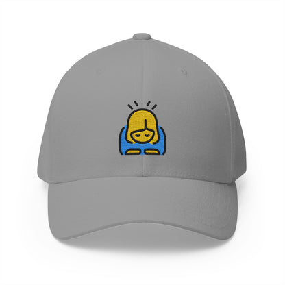 Woman Bowing Emoji Grey Cap – Premium by Capmoji